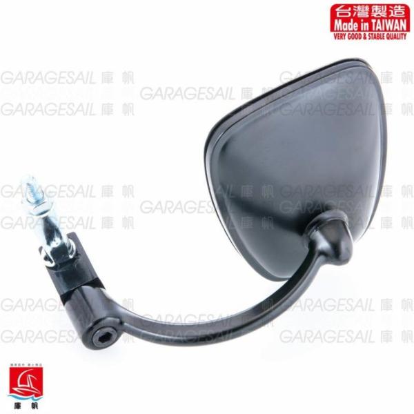 GarageSaiL �K���[�W�Z�C�� T series Metel Bar end circle Mirror (Long) �J���[�FBlack �~���[ �n���h��