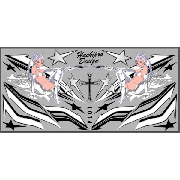 PLOT �v���g �f�J�[�� �f�r���v���g�^�� �T�C�Y�FM(450mm×215mm) �X�e�b�J�[�E�f�J�[�� �O��