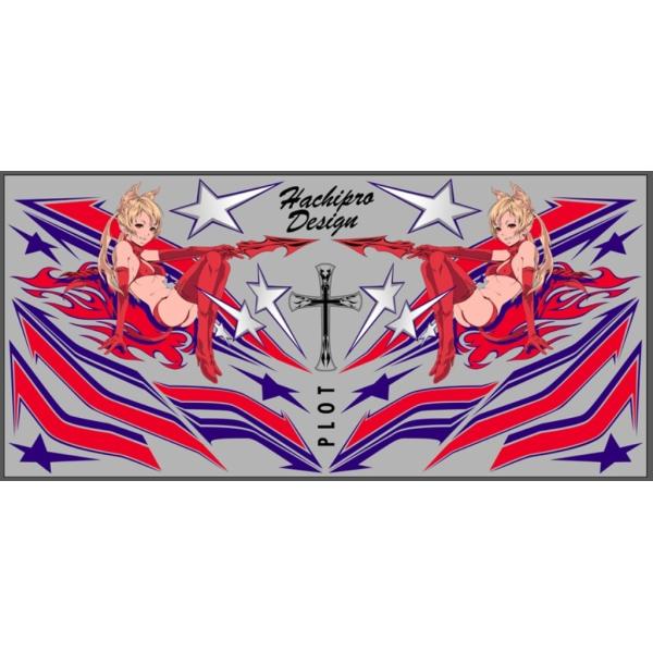 PLOT �v���g �f�J�[�� �f�r���v���g�^�� �T�C�Y�FL(600mm×280mm) �X�e�b�J�[�E�f�J�[�� �O��