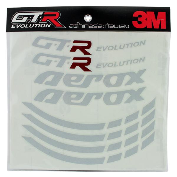GTR �W�[�e�B�[�A�[�� �z�C�[���G�b�W�X�e�b�J�[ �J���[�F �z���C�g AEROX 155 AEROX125 YAMAHA ���}�n �X�e�b�J�[�E�f�J�[�� �O��