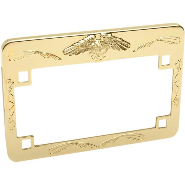 EMGO �G���S EAGLE LIC FRAME Housing Color�FGold [DS-270226] �i���o�[�v���[�g�z���_�[ �O��