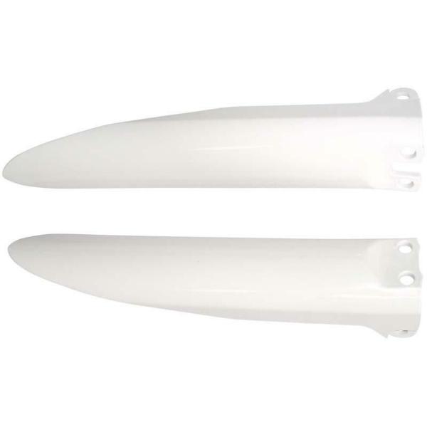 RACETECH ���[�X�e�b�N Fork Guards White Kawasaki KX85�^KX100 KLX 110  KX 100 85 BIG WHEELS 19/16 STD 17/14 KAWASAKI �J���T�L �t�H�[�N�K�[�h �O��