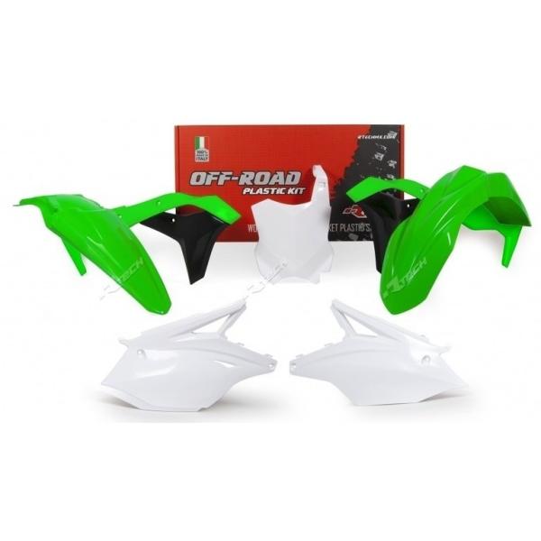 RACETECH ���[�X�e�b�N �v���X�`�b�N�L�b�g OEM �J���[ (2017) �O���[���^�z���C�g�^�u���b�N  �J���T�L KX250F KX 250 F KAWASAKI �t���J�E���E�O���Z�b�g