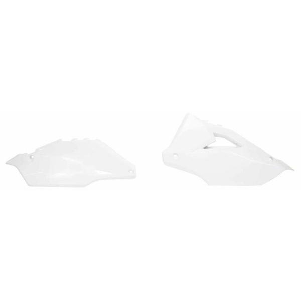 RACETECH ���[�X�e�b�N Side Panels White Kawasaki KX450F KX 250  450 KAWASAKI �J���T�L �T�C�h�J�E���E�T�C�h�J�o�[ �J�E���֘A �O��