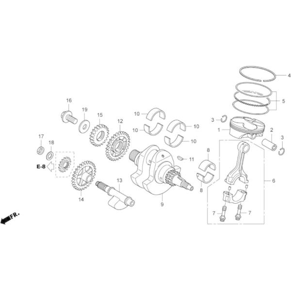 HRC �G�C�`�A�[���V�[ �N�����N�V���t�gCOMP NSF250R HONDA �z���_ �N�����N�V���t�g �G���W���p�[�c �G���W��