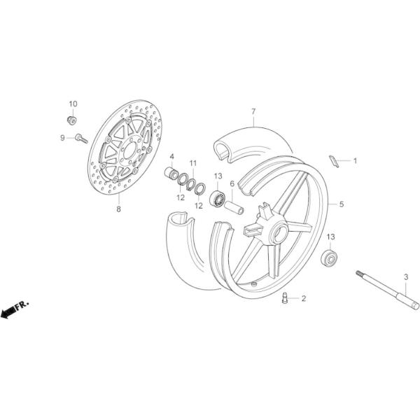 HRC �G�C�`�A�[���V�[ �A�N�X���V���t�g �g�p�ӏ��F�t�����g�z�C�[���p NSF250R HONDA �z���_ �z�C�[���֘A �����