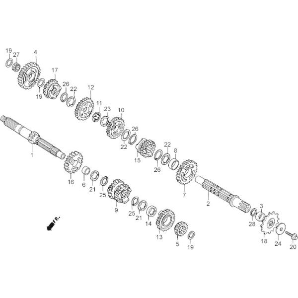 HRC �G�C�`�A�[���V�[ �h���C�u�X�v���P�b�g �����F17T RS125R HONDA �z���_ �h���C�u�X�v���P�b�g�E�t�����g�X�v���P�b�g �쓮�n