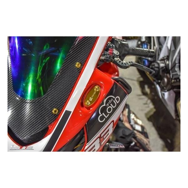 OR6D Carbon sticker I[J[{XebJ[ Mirror hole cap Colour: Gold CBR150R CBR300R CBR500R CBR650F CBR400R HONDA z_ ~[z[Jo[
