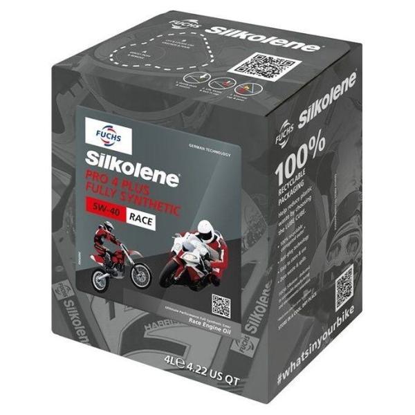 SILKOLENE シルコリン Pro 4 Plus【5W-40】【4L】【4サイクルオイル】 4サイクルオイル オイル