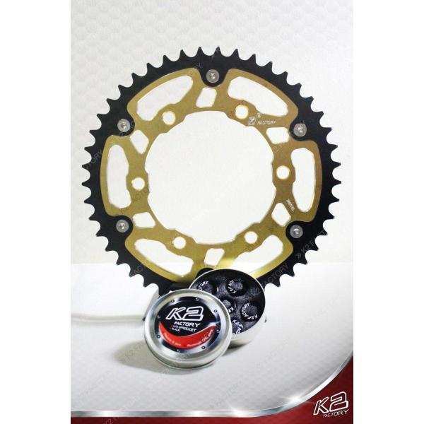 K2 Factory Brand �P�[�c�[�t�@�N�g���[�u�����h SPROCKET FOR YZF-R3 ���A�X�v���P�b�g �X�`�[�����A���~�j�E�� �����F42T / �J���[�FGlod YAMAHA ���}�n