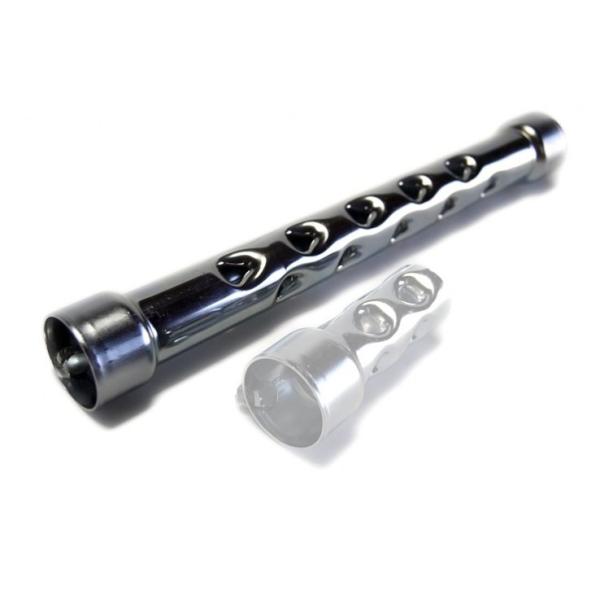 ※詳細な出荷時期はご注文後にメールでご案内します。■適合車種　   　　備考: 汎用■商品番号OSC-EX001L■商品概要【カラー】ユニクローム【素材】スチール 【外径】41mm【タイプ】1-3／4インチ(Φ45)パイプ用