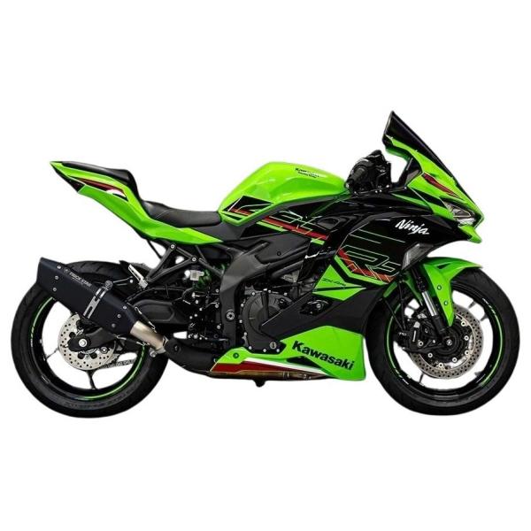 TRICKSTAR トリックスター レーシングスリップオンマフラーIKAZUCHIショート タイプ：IKAZUCHIブラックエディション(チタン) Ninja ZX-4RR ZX-4R SE マフラー