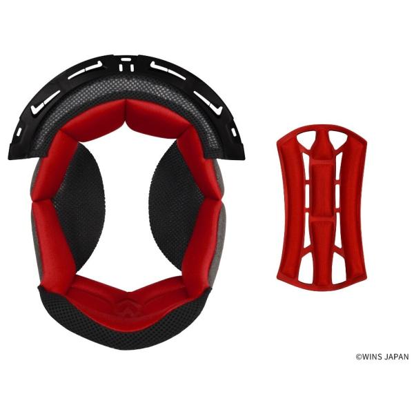 WINS ウインズ A-FORCE RR センターパッドセット サイズ：レギュラーシェル用6mm (XLサイズ標準装着) ヘルメット内装センターパッド ヘルメット