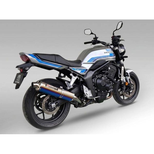 YOSHIMURA ヨシムラ スリップオンマフラー サイクロン タイプ：STB チタンブルーカバー CB1000F SE HONDA ホンダ マフラー