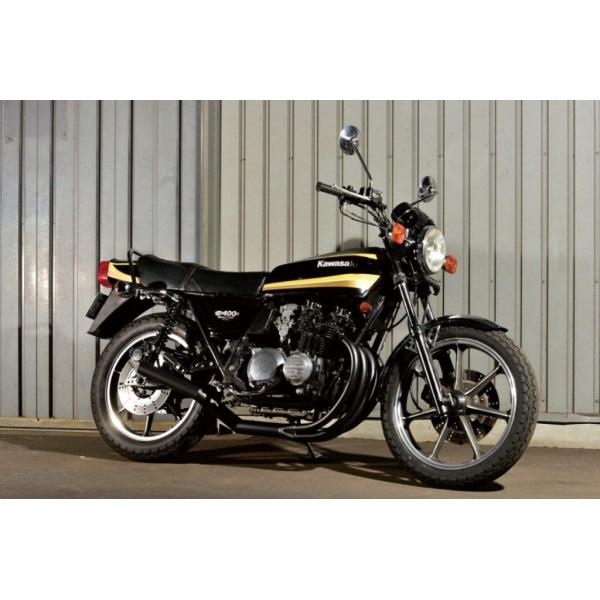 z400fx z400j ショート管 KAWASAKI Z400FX / Z400J -E3 ショート管 マフラー [ブラックタイプ]