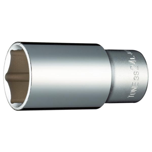 他サイト： TONE トネ 9.5mm(3/8) ディープソケット(6角) 先端規格寸法：24（mm） ミリ（3/8ソケット） ソケット ハンドツールの商品画像