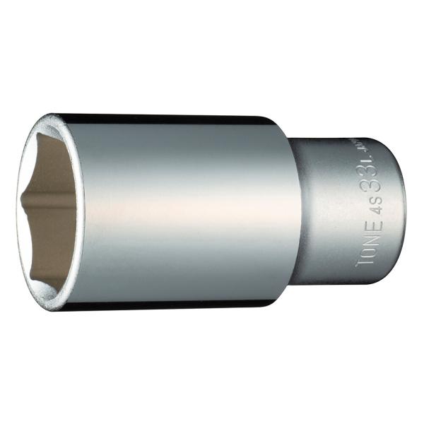 他サイト： TONE トネ 12.7mm (1/2) ディープソケット (6角) 先端規格寸法：33（mm） ミリ（1/2ソケット） ソケット ハンドツールの商品画像