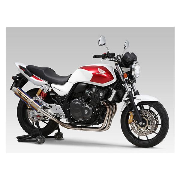 CB400SB/SFヨシムラ Slip-On サイクロン チタンブルーカバー YOSHIMURA ヨシムラ スリップオンサイクロン STB （チタンブルー