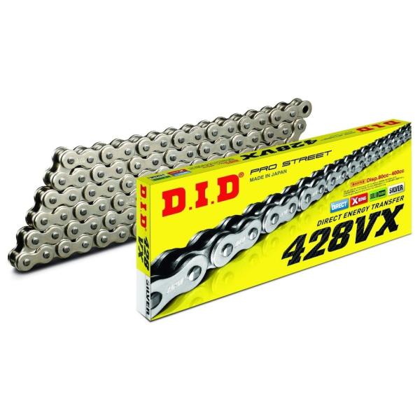 バイクチェーンDID428VX VXシリーズ 428VX チェーン スチール 【カシメジョイント付属