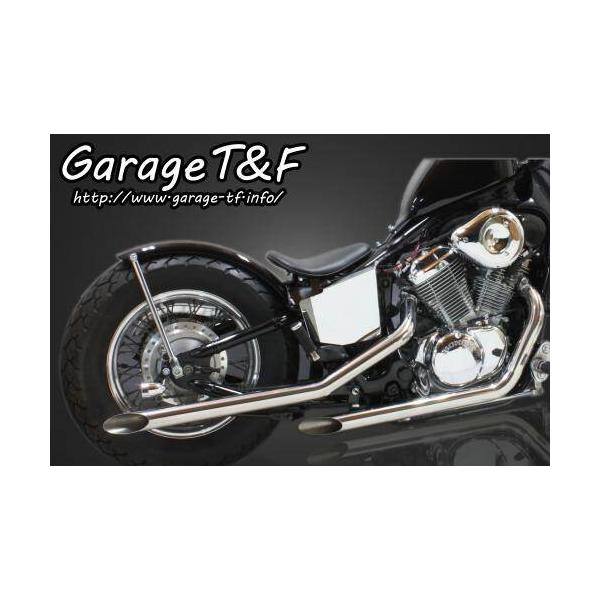 Garage T＆F ガレージ ドラッグパイプマフラー タイプ1 仕上げ：バフ