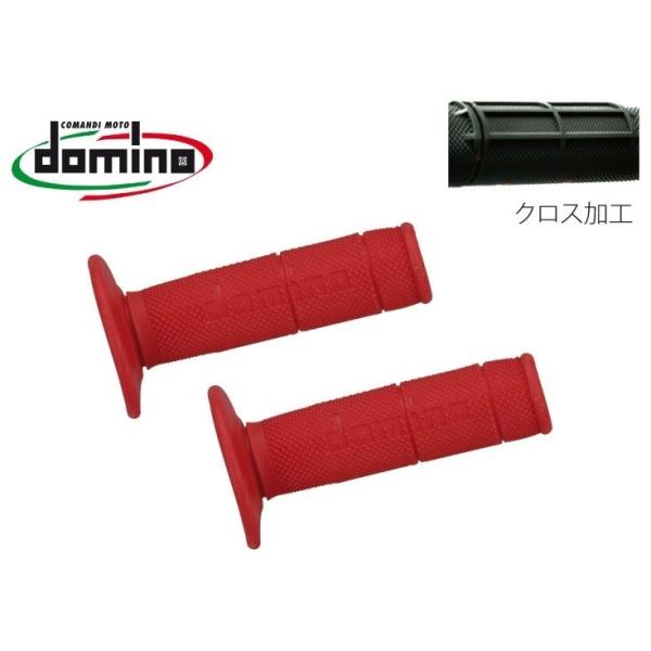 domino ドミノ オフロード モノクロタイプ グリップ カラー：レッド ハンドル
