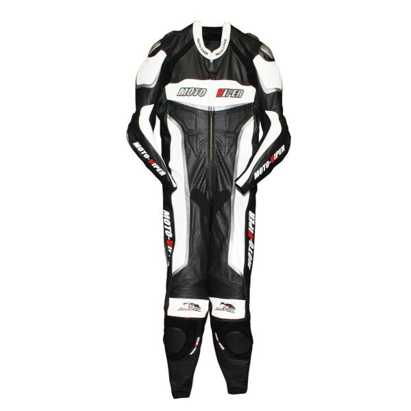 MOTO VIPER 革ツナギ Lサイズ ブラック/ホワイト MFJ公認 未使用 webike_21792119