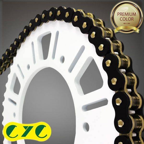 CYC CHAIN CYCチェーン バイクチェーン：530-120L カラーシールチェーン【プレミアムカラー】(ブラック/ゴールド) 120リンク以下の車両 チェーン 駆動系