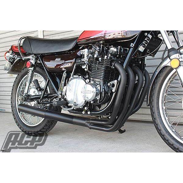 Kawasaki Z1 Z2 KZ900 黒 ショート管 PRETTYRACING SPIDER KAWASAKI Z1/Z2 ショート管 70π 黒
