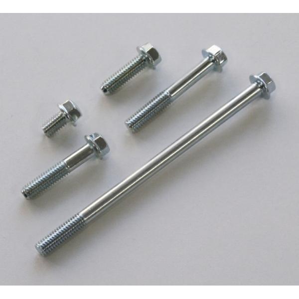 他サイト： CF POSH CFポッシュ M6 フランジ六角ボルト(ホンダ純正タイプ) ユニクロメッキ 長さ：28mm（形状：ネジ部分20mm、入数：2） 汎用ボルト・ネジの商品画像