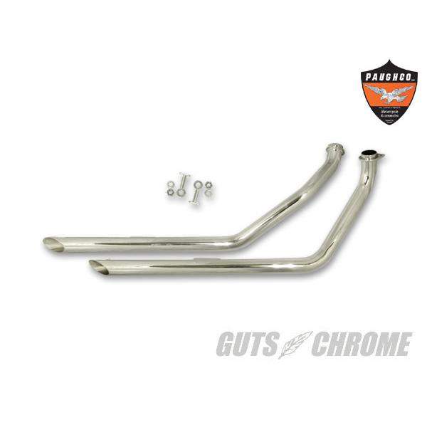 ハーレー用クローム マフラー本体 2本セット GUTS CHROME（ガッツ クローム） 70-84年FX用ドラッグパイプマフラー