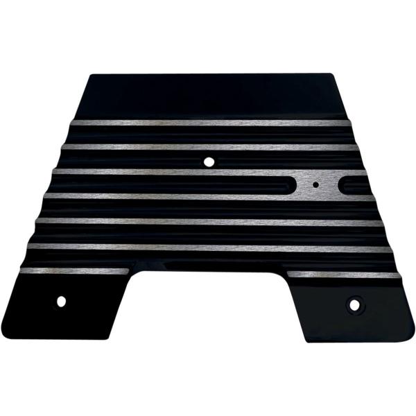 COVINGTONS �R�r���O�g�� �t���[���J�o�[ FIREWALL PLATE���f�� �t�B�� �u���b�N �yPLATE FINNED BLK [0504-0221]�z HARLEY-DAVIDSON �n�[���[�_�r�b�h�\��