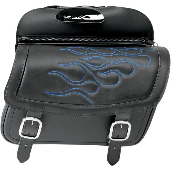 SADDLEMEN �T�h������ �T�h���o�b�O �t���[�� �u���[ MD �ySADDLEBAG FLAME BLU [3501-0772]�z �T�C�h�o�b�O �ԑ̗p�o�b�O�E�P�[�X