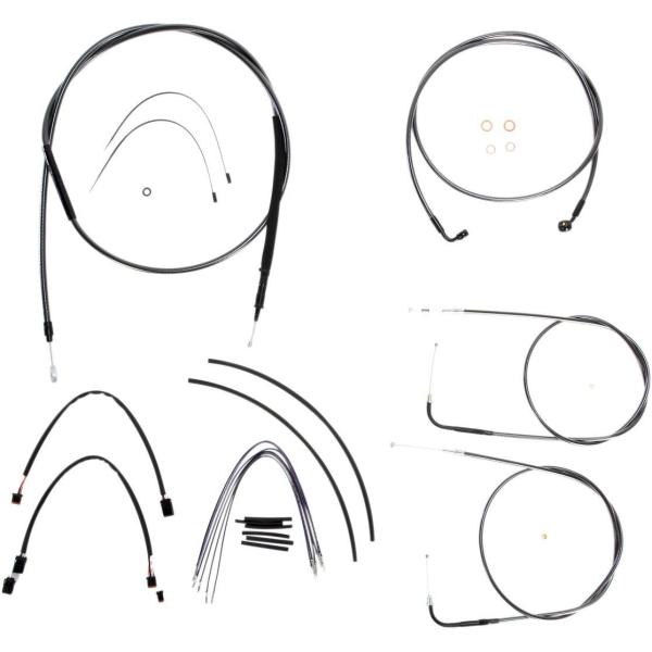 MAGNUM �}�O�i�� CONTROL CABLE KIT BP [0610-0983] Dyna Street Bob (EFI) - FXDB 2012 2017 Super Glide Custom FXDC 2014 �u���[�L