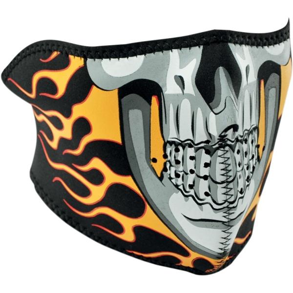 ZAN HEADGEAR UwbhMA HALF MASK BURNING SKULL tFCX}XN Ap