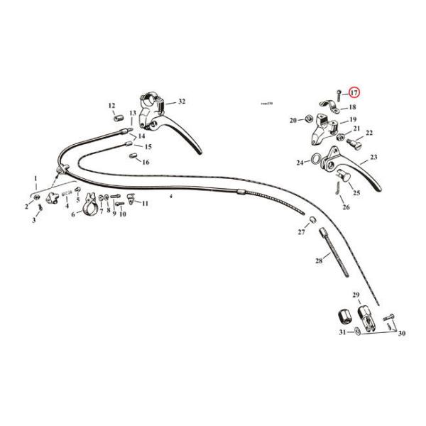 SAMWEL �T���E�F�� �X�N�����[ �u���[�L���o�[�u���P�b�g�N�����v�ySCREW BRAKE LEVER BRACKET CLAMP�z 28-40 45 HARLEY-DAVIDSON �n�[���[�_�r�b�h�\��