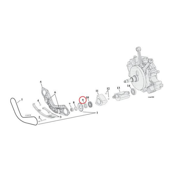 MCS GV[GX Xy[T[oT[XvPbgySPACER BALANCER SPROCKETz SIZEF0D130 INCH 00-06 TCB(NU) HARLEY-DAVIDSON n[[_rbh\
