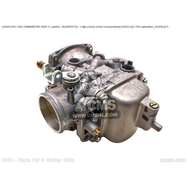 CMS V[GGX (16103-MJ1-724) CARBURETOR ASSY.3 CBX750P2 2001 (1) GEN EXPORT / KPH TYPE 4 PLR GENERAL MK 2 PLB 3 MOT 5 6 MOROCCO BLA PERU PERUMK