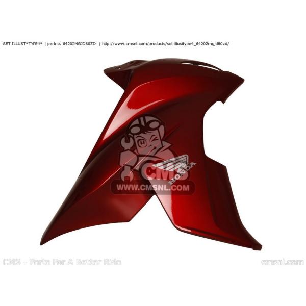 CMS �V�[�G���G�X (64202-MGJ-B10ZA) SET ILLUST*TYPE4* HONDA �z���_ �T�C�h�J�E���E�T�C�h�J�o�[ �J�E���֘A �O��