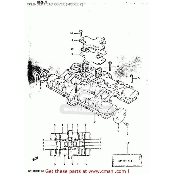 CMS V[GGX (11402-49870) GASKET SET GS1100G 1982 (Z) GENERAL EXPORT (E01) 1983 (D) GS1100GK SUZUKI XYL GWKXPbg GWp[c