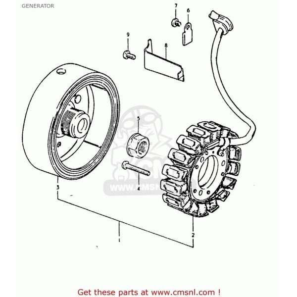 CMS V[GGX (31401-49010) STATOR ASSEMBLY GS1100E 1980 (T) USA (E03) 1981 (X) GS1100LT SUZUKI XYL M[^[EN`t@C dn