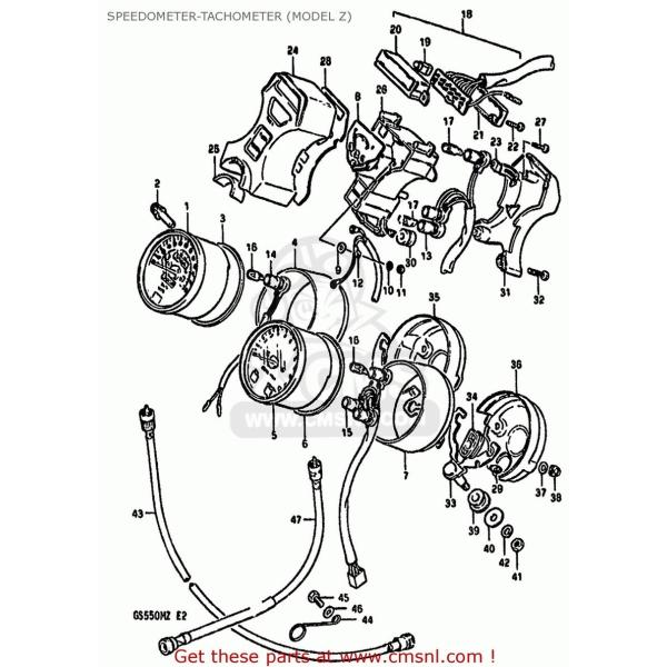 CMS V[GGX (34210-45360) TACHOMETER GS550M 1981 (X) (E02 E04 E06 E22 E24 E34) 1982 (Z) E25 SUZUKI XYL ^R[^[ dn