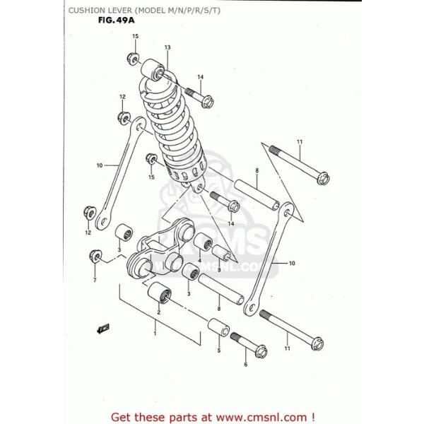 CMS �V�[�G���G�X (62601-01821) LEVER SET�CREAR CUSHION GS500E 1989 (K) USA (E03) 1990 (L) 1991 (M) 1992 (N) 1993 (P) 1994 (R) 1995 (S) 1996 (T)