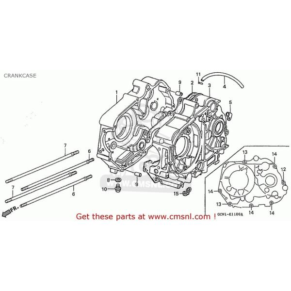 CMS V[GGX CRANKCASE COMP.C L. C50LM LITTLE CUB (Y) JAPAN HONDA z_ ̑GWp[cIvVECi GWp[c GW