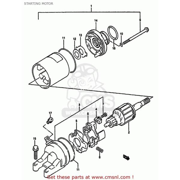 CMS �V�[�G���G�X (31100-08F00) MOTOR ASSEMBLY�CSTARTING SUZUKI �X�Y�L �X�^�[�^�[���[�^�[ �d���n