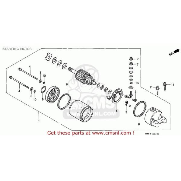 CMS V[GGX (31200-MY5-013) MOTOR ASSY STARTE CB500 1994 (R) / KPH AUSTRIA ENGLAND MPH FRANCE GERMANY 27P 50P ITALY SPAIN SWITZERLAND dn