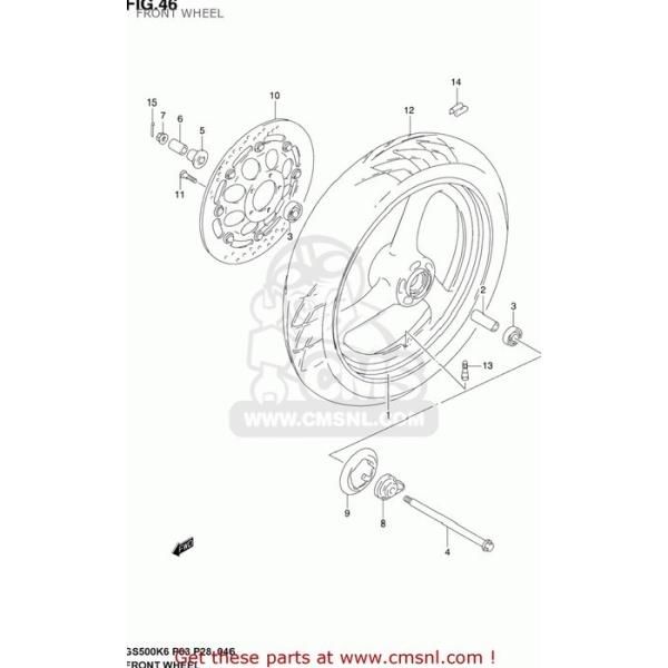 CMS V[GGX WHEELCFR(MT3.00X17) GS500F 2004 (K4) USA (E03) 2005 (K5) 2006 (K6) 2007 (K7) 2008 (K8) 2009 (K9) SUZUKI XYL zC[ 
