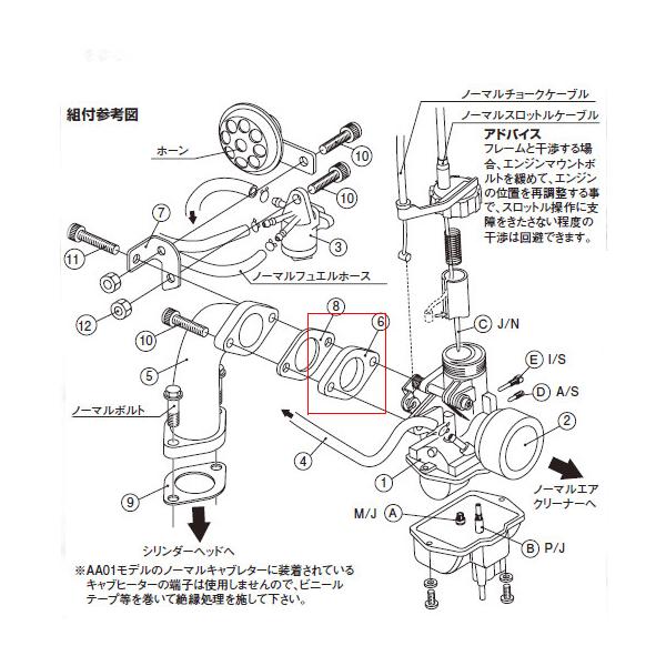 KITACO（キタコ） 【補修用パーツ】インシュレーター スーパーカブ