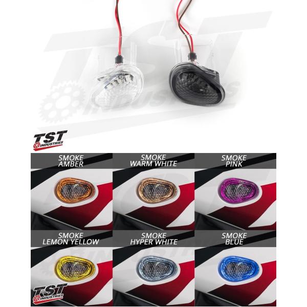 TST �e�B�[�G�X�e�B�[ LED�t�����g�E�C���J�[ HALO-GTR GLOW COLOR�FHyper White / LENS COLOR�FSmoked YZF-R6 08-16 YAMAHA ���}�n �E�C���J�[ ���Η� �d���n