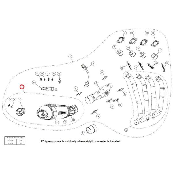 AKRAPOVIC AN|rb` yyAp[czM-HAF00501T muffler CB650F CBR650F HONDA z_ CEėpTCT[ }t[