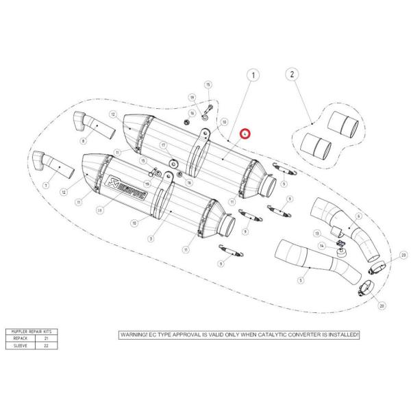 AKRAPOVIC AN|rb` yyAp[czM-HR03402TL muffler ti l FJR1300 YAMAHA }n CEėpTCT[ }t[